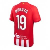 Atletico Madrid Alvaro Morata #19 Domáci futbalový dres 2023-24 Krátky Rukáv